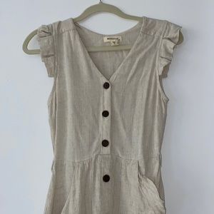 Cream buttondown dress!